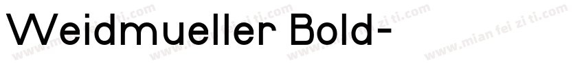 Weidmueller Bold字体转换